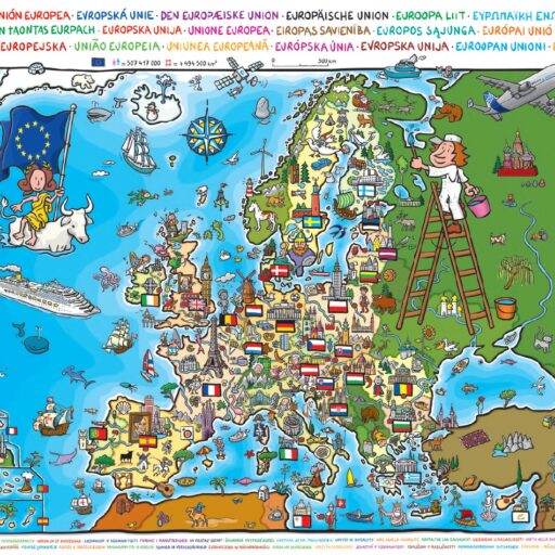 Unia Europejska – mapa dla dzieci