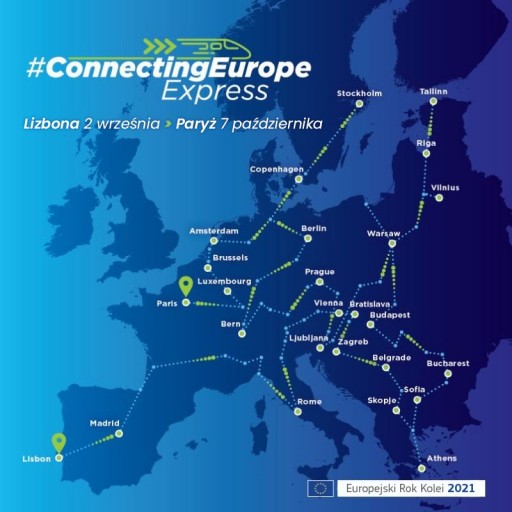 Europejski Rok Kolei: pociąg „Connecting Europe Express” wyrusza w trasę